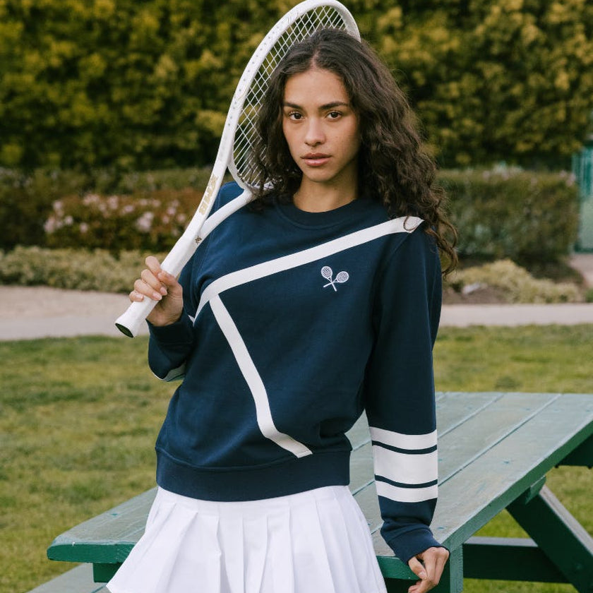 Elle Sweatshirt - Tennis Lines