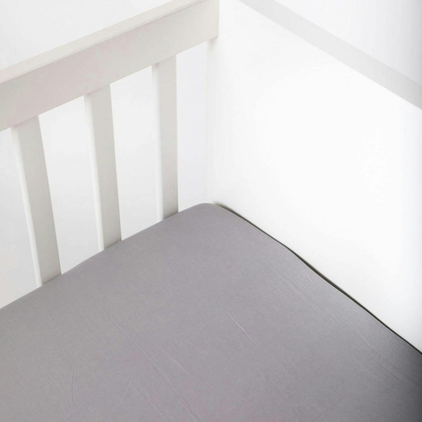 Block-Printed Cotton Fitted Crib Sheet