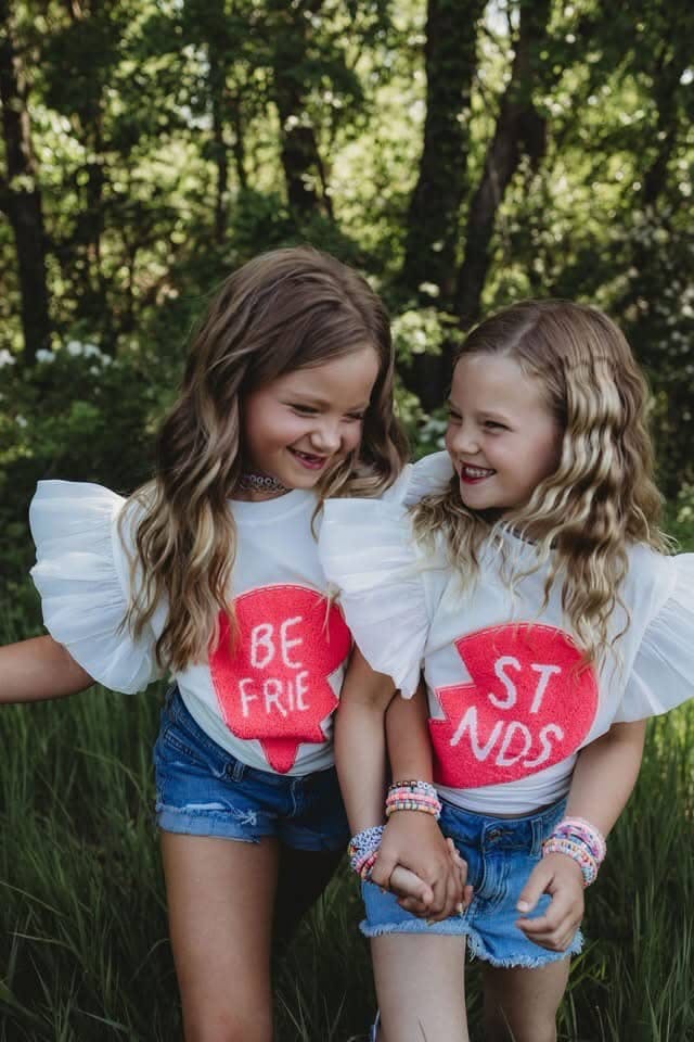Best Friends Ruffle Sleeve T-Shirts