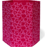 Recycled Cotton Storage/Waste Basket Interlocking Circles Pink Arcadia Home