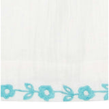 Maxi Sandrine Womens Dress Aqua Floral Embroidery, Aqua Floral Embroidery