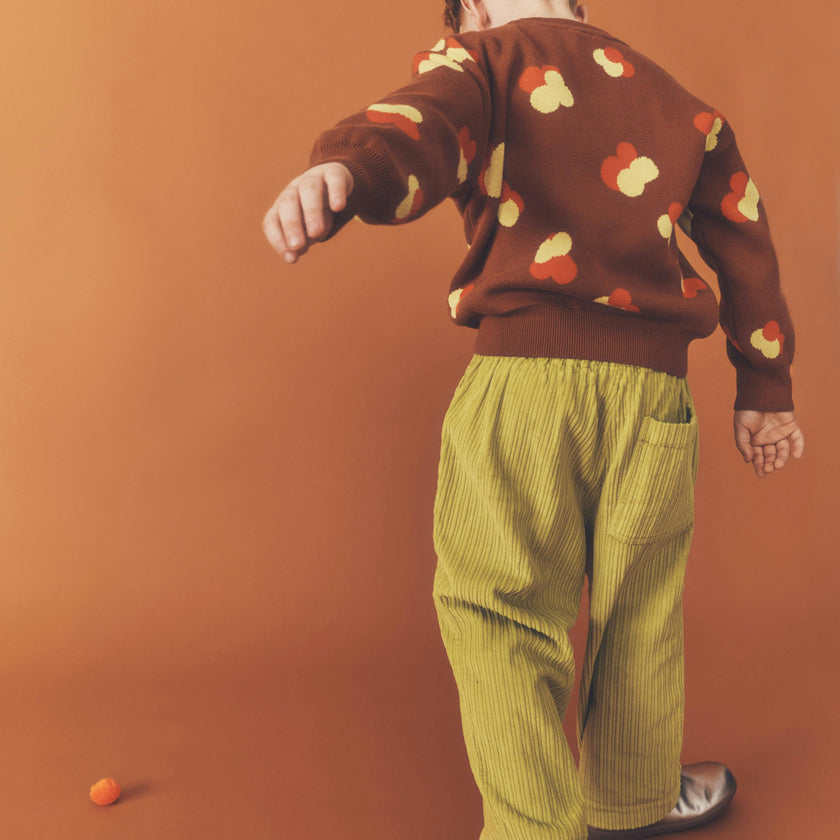 Kids Ever Acid Green Cord Trousers