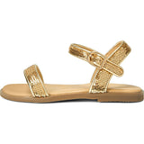 Iris Leather Slim Strap Sequins Sandals