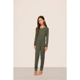 Kids TENCEL™ Modal Unisex Long PJ Set, Green
