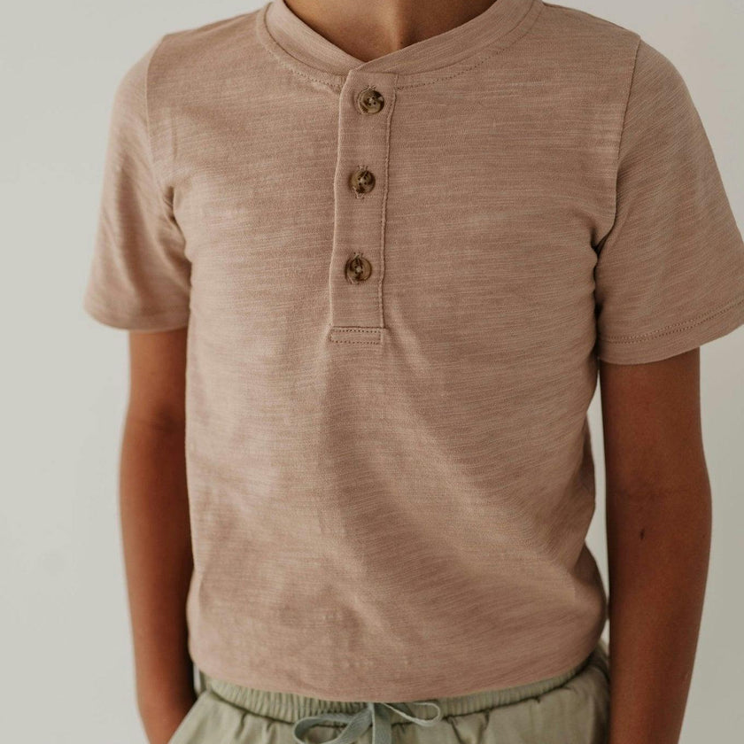 Short Sleeve Henley Shirt Desert Sage