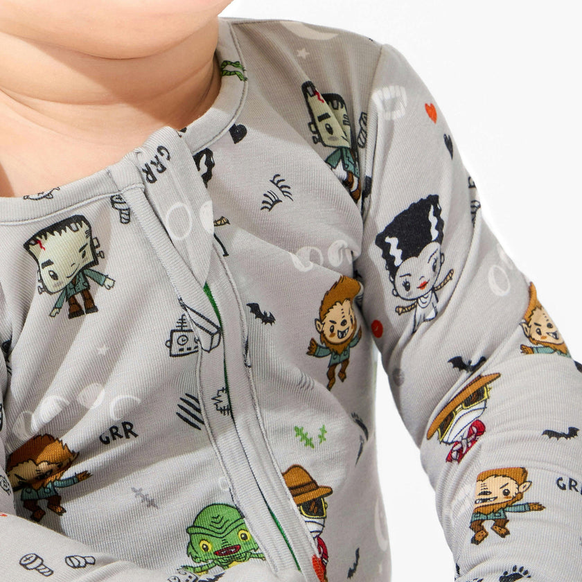 Little Monsters Bamboo Convertible Footie