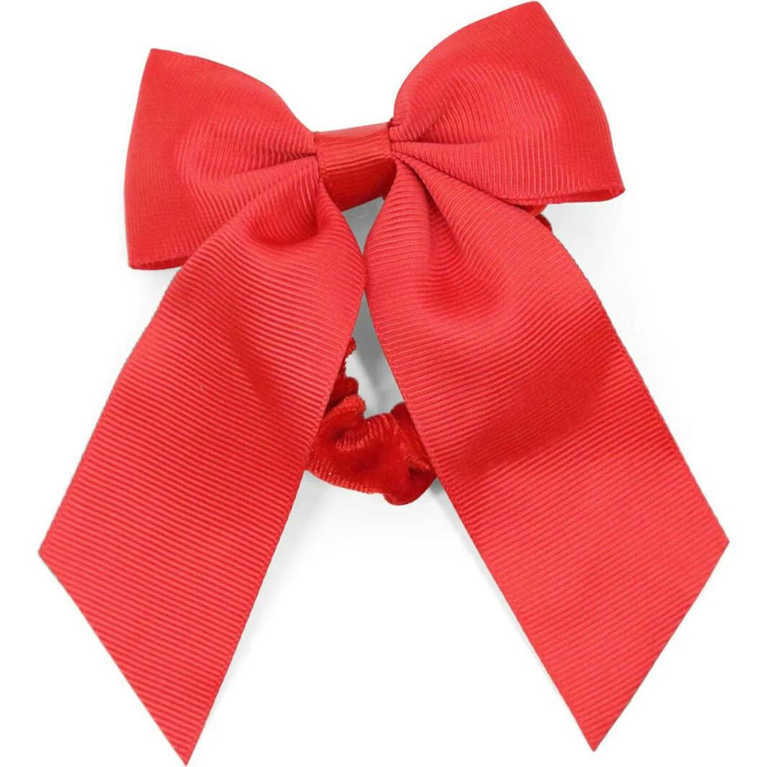 Grosgrain Bow Scrunchie (Red)