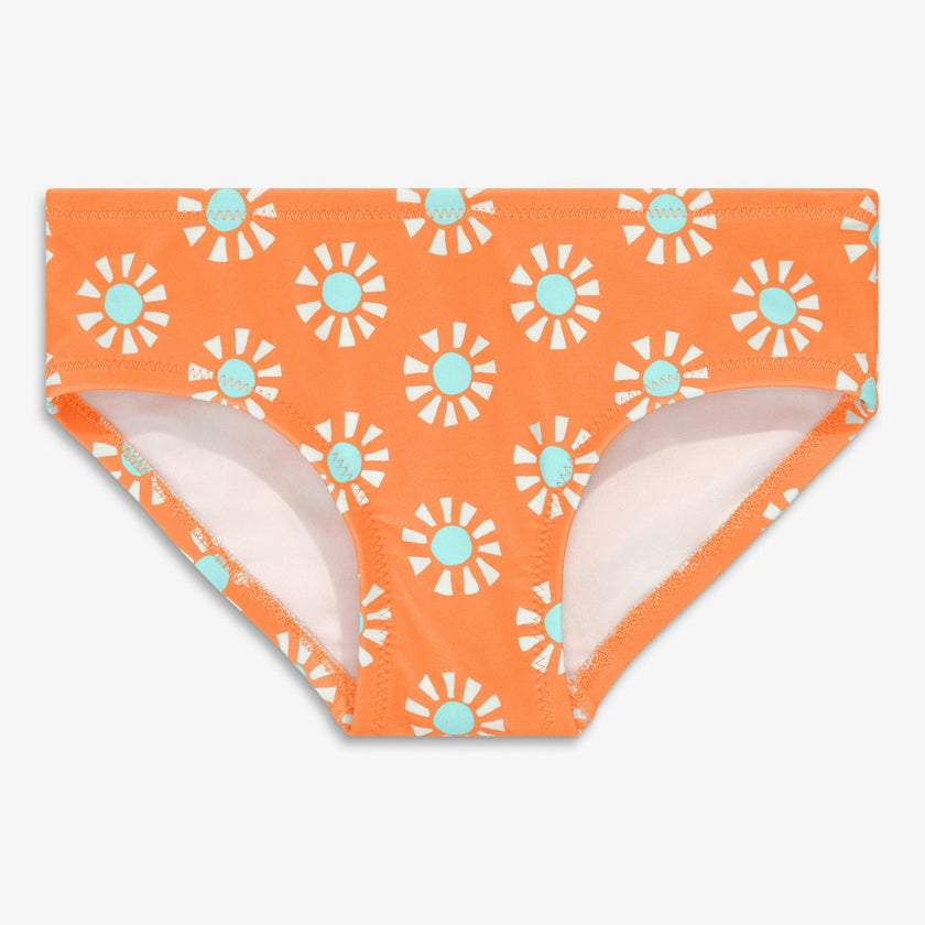 Kids swim bikini bottom in cutout suns