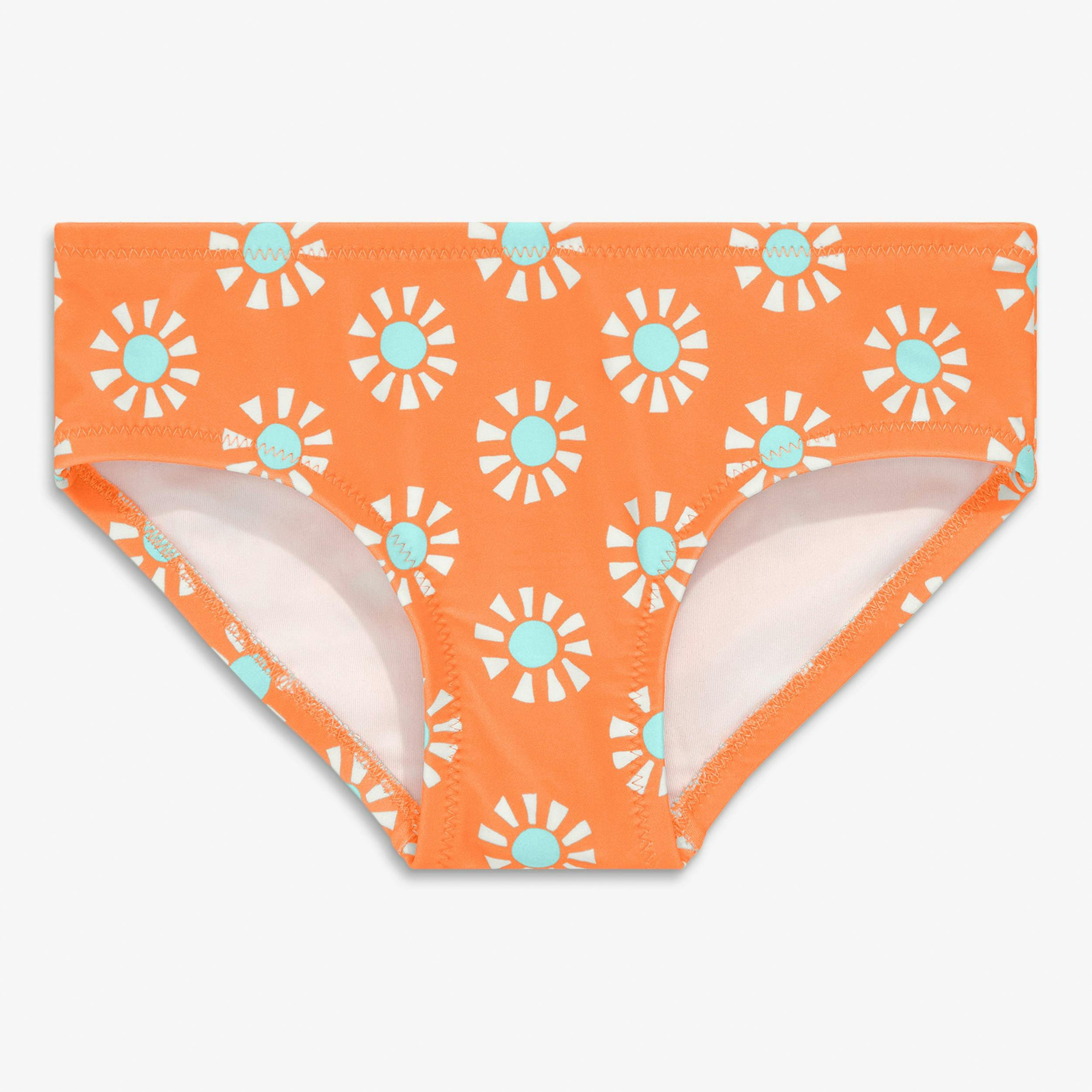 Kids swim bikini bottom in cutout suns