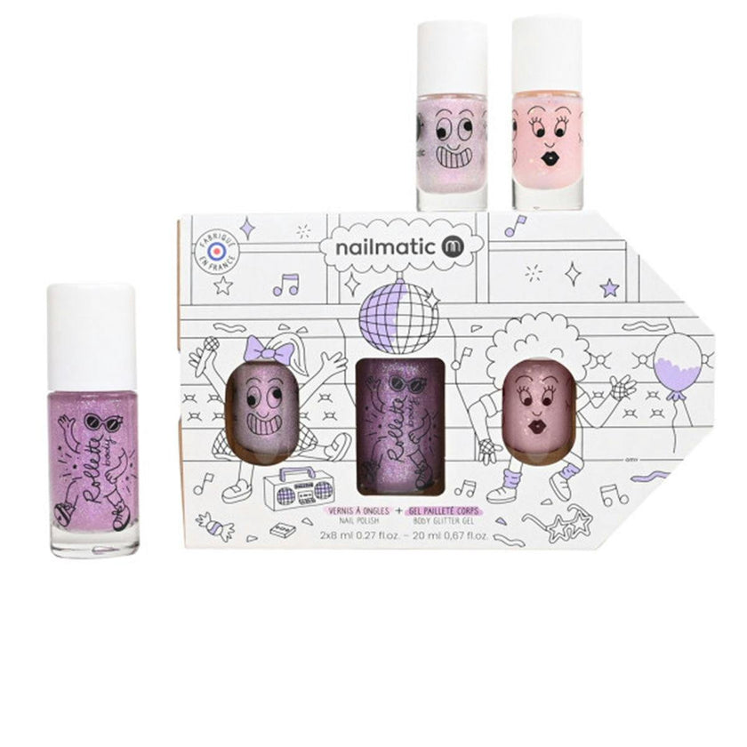Nail Polish for Kids SET OF 3 BUS Party: POLLY ELLIOT + BODY ROLLETTE CHERRY