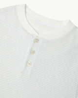 Derek Stripe Child Pyjama Two Piece Set  - Blue
