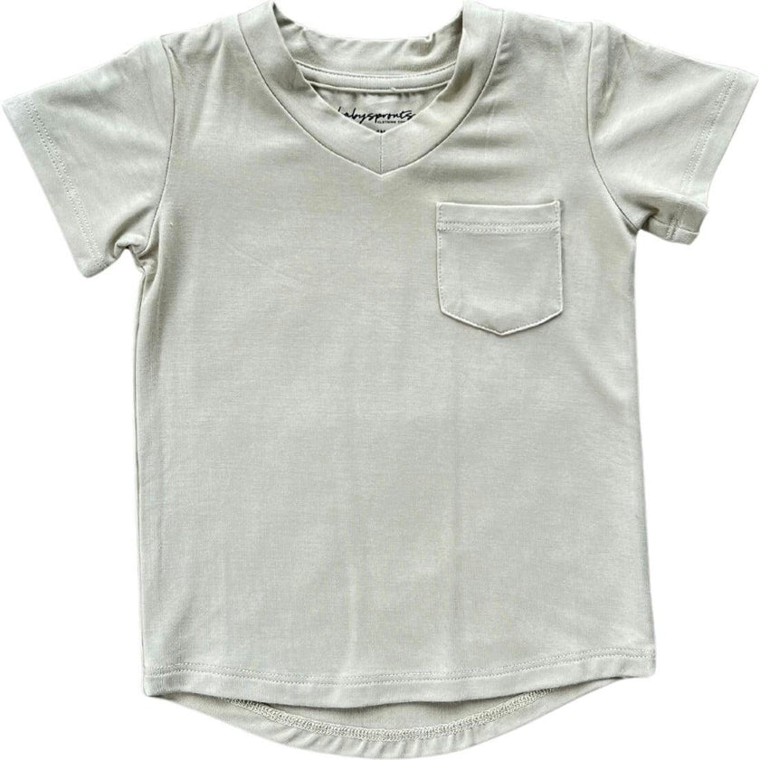 V-Neck Pocket Tee Toffee