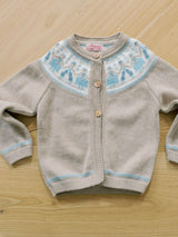 Oatmeal Aubrey Cotton Baby Cardigan