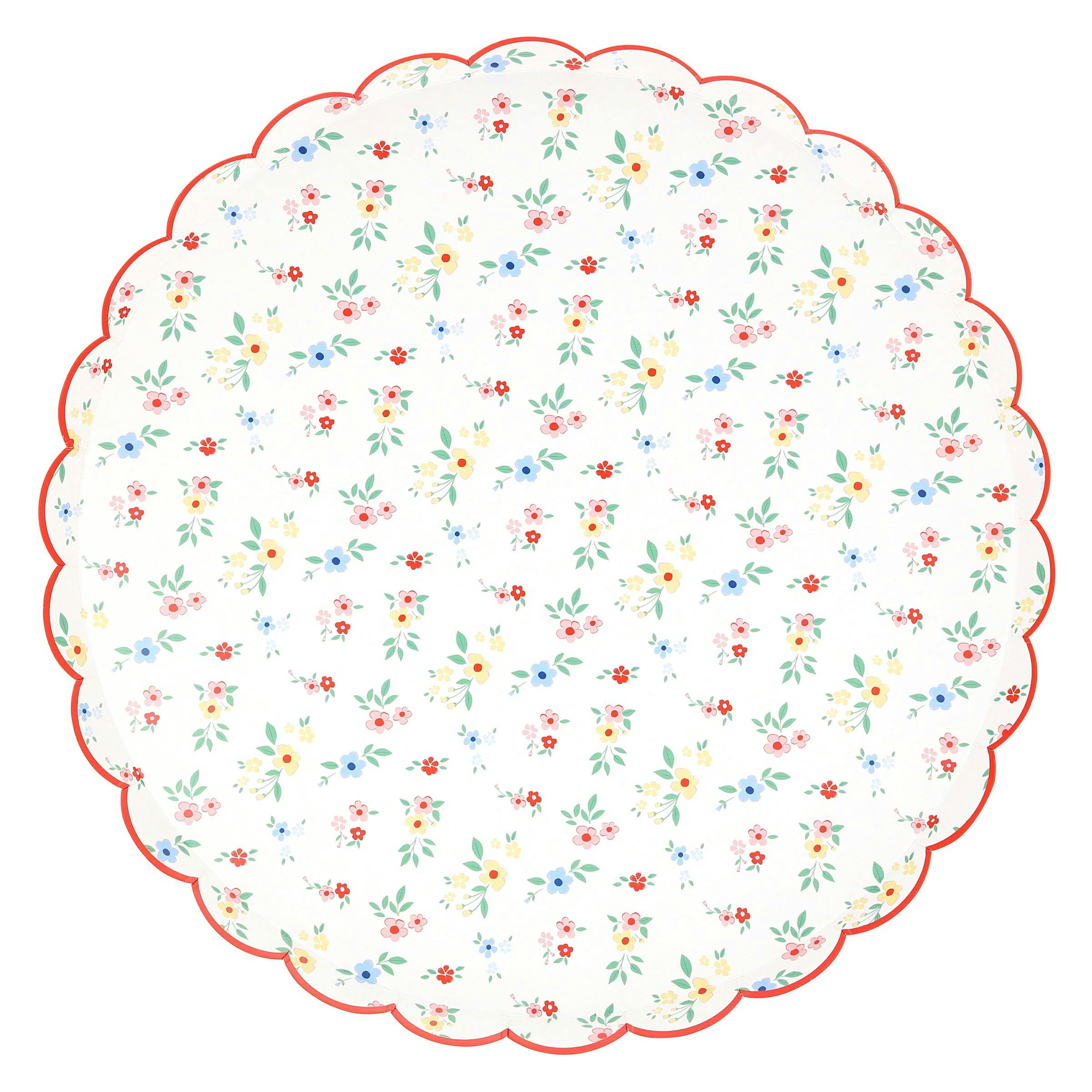 Ditsy Posy Scalloped Dinner Plates