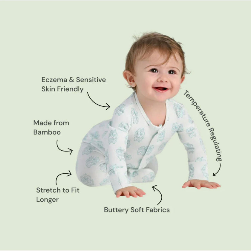 Bamboo Baby Pyjama Sleepsuit - Le Bleu