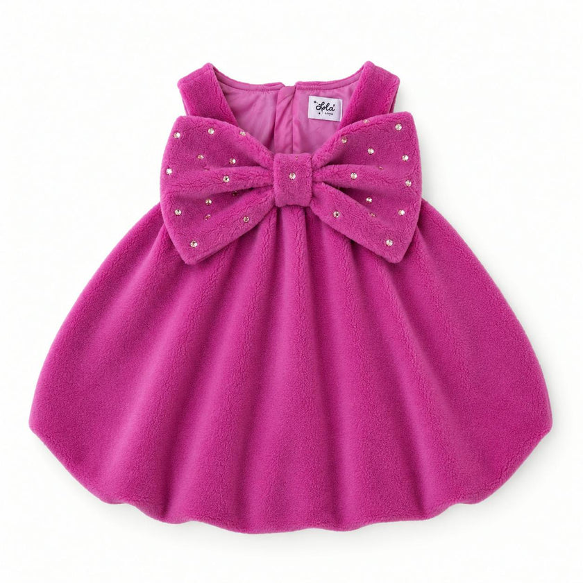 Big Bow Teddy Fleece Dress