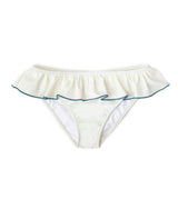Anna Swim pants in Ivory & Teal