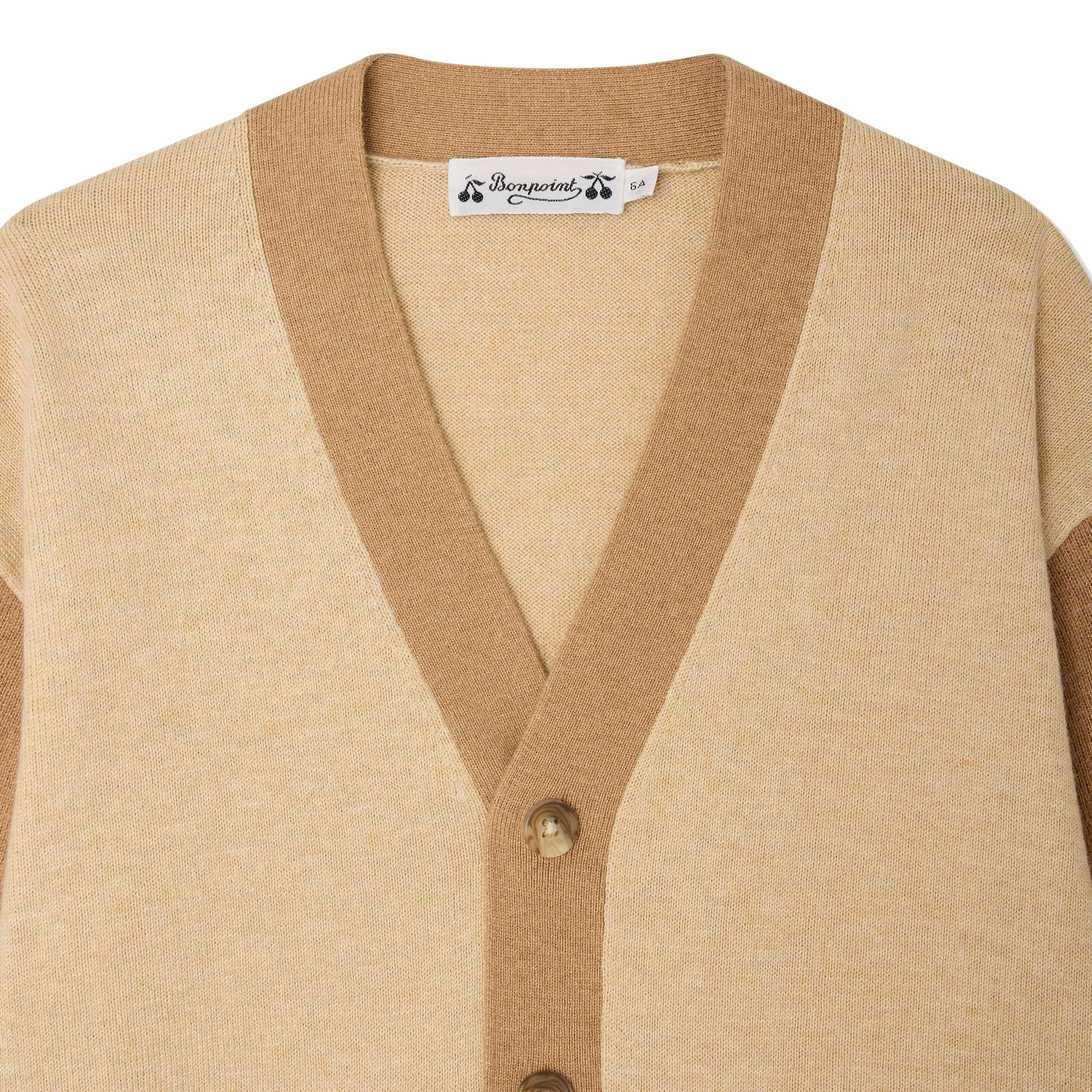 BONPOINT Cardigan Edouard - Beige Chine