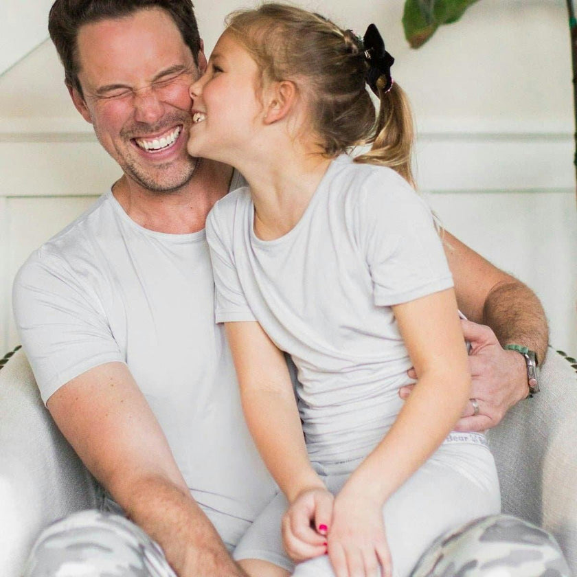 Cloud Grey Bamboo Kids Pajama Short Set