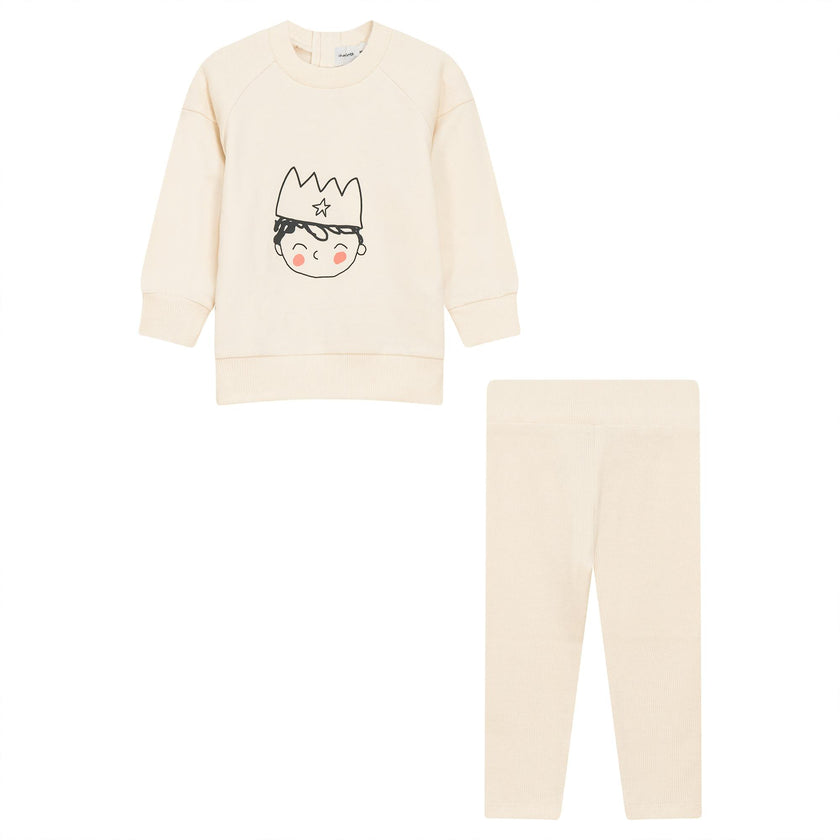 Crown Print 2Pc Set
