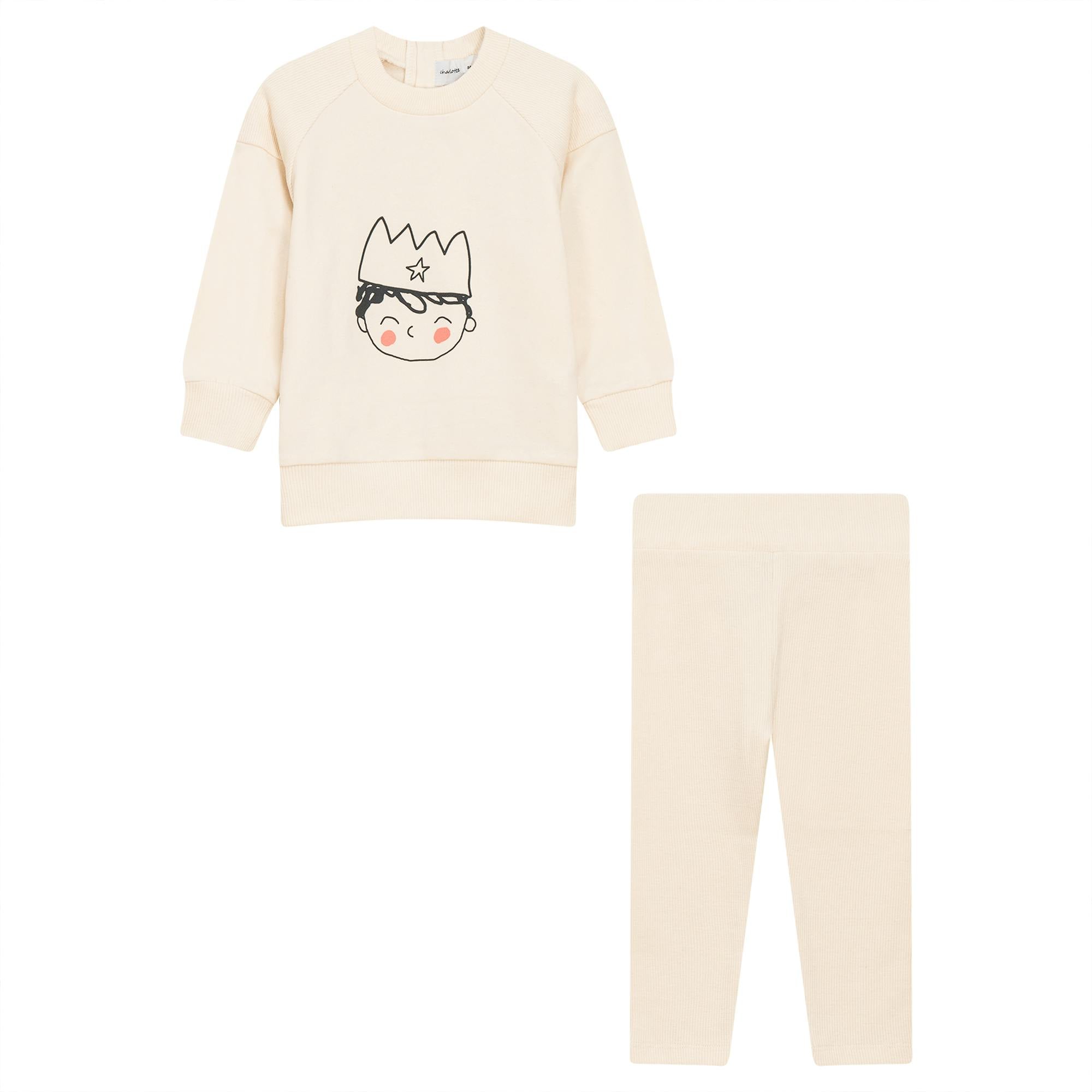 Crown Print 2Pc Set