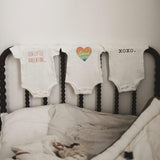 graphic bodysuit | loved rainbow heart