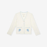Ivory Hattie Pointelle Picot Cardigan