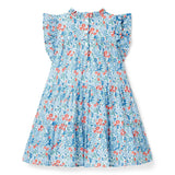 Ditsy Floral Smocked Dress, multicolor