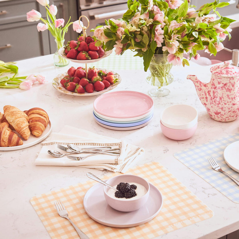 2 Placemats | Coral Gingham |  by robynblair x Recette