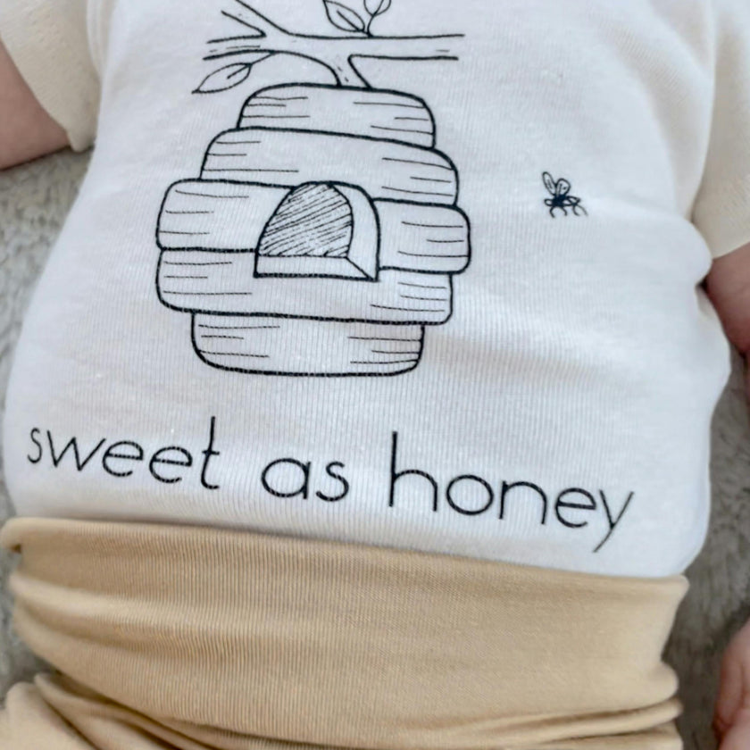 Sweet as Honey Organic Baby Bodysuit