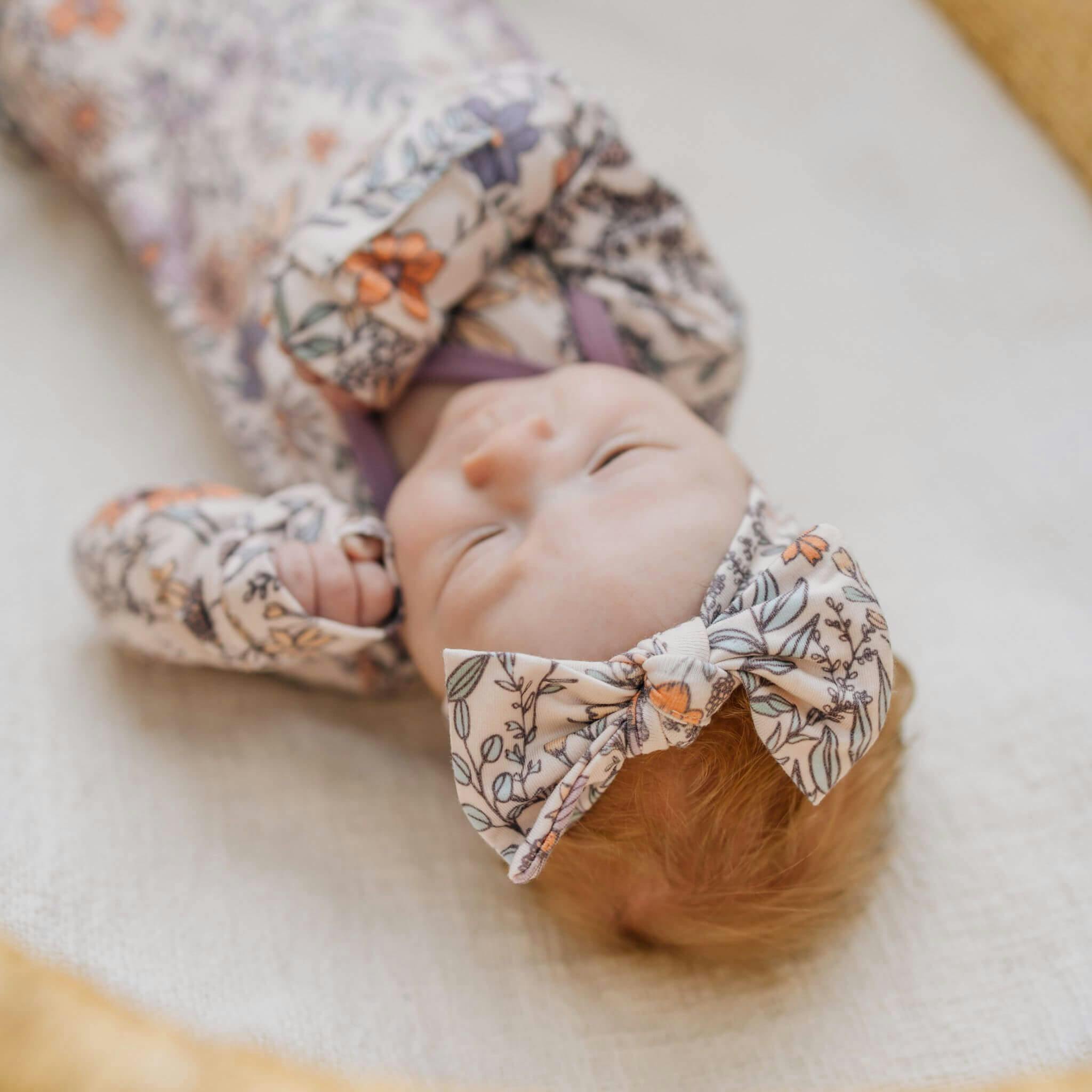 Knit Headband Bow - Flora