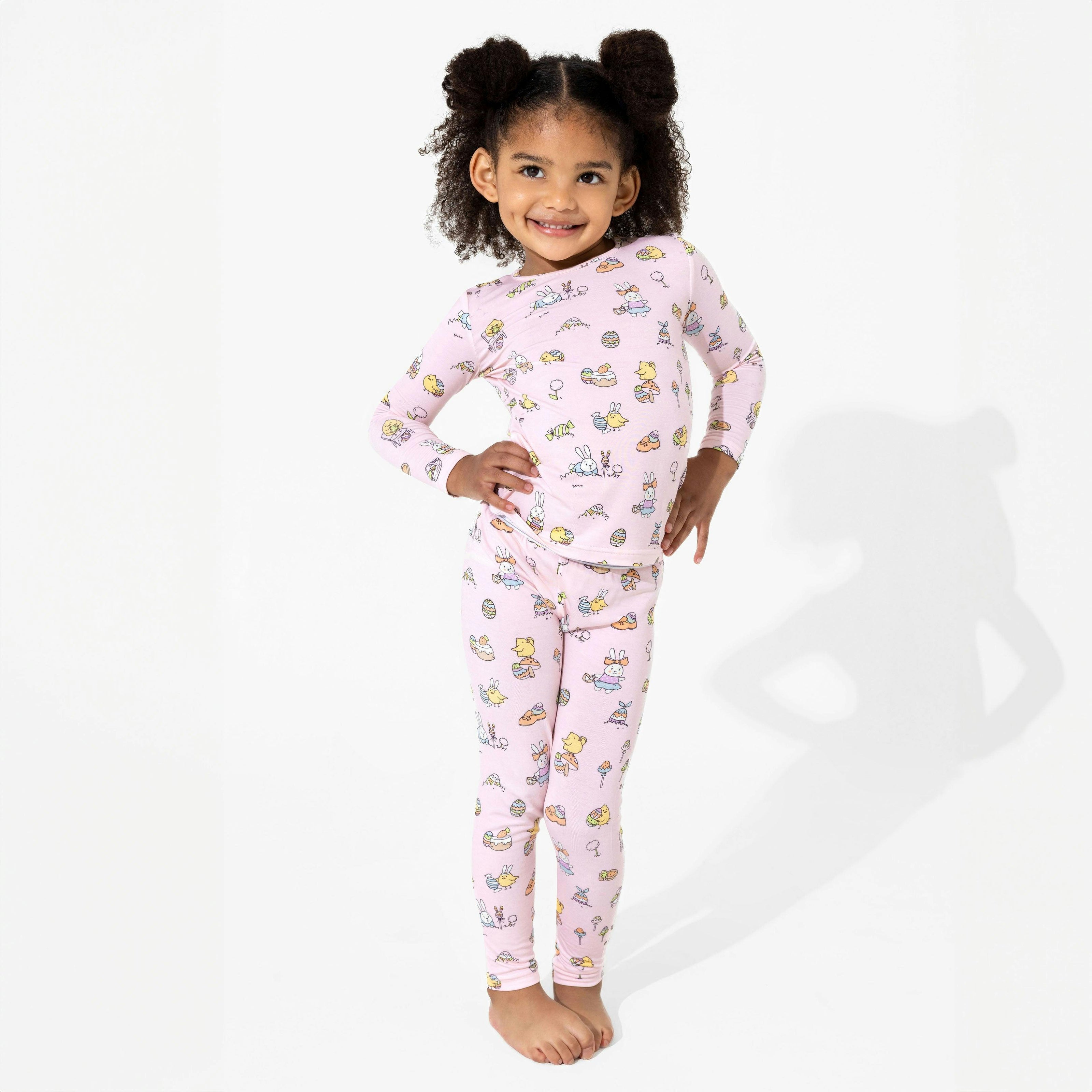 Easter Pink Bamboo Kids Pajamas