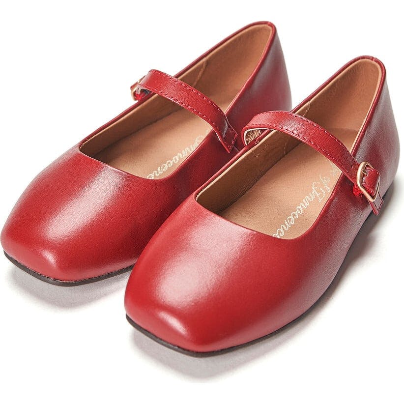 Mandy Rounded Square Toe Mary Jane Ballet Flats