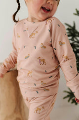 Girls Raglan Sweatshirt in Fawn