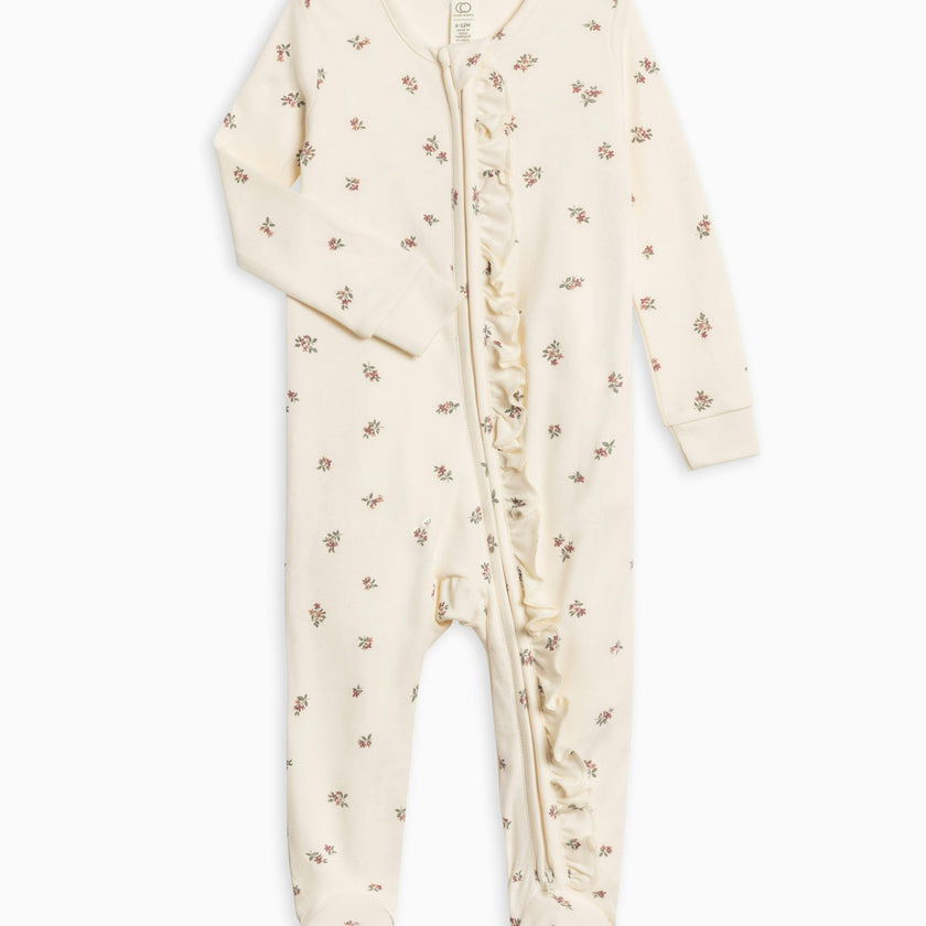 Neve Ruffle Zipper Footie