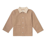 Organic Twill Button Jacket - Taupe