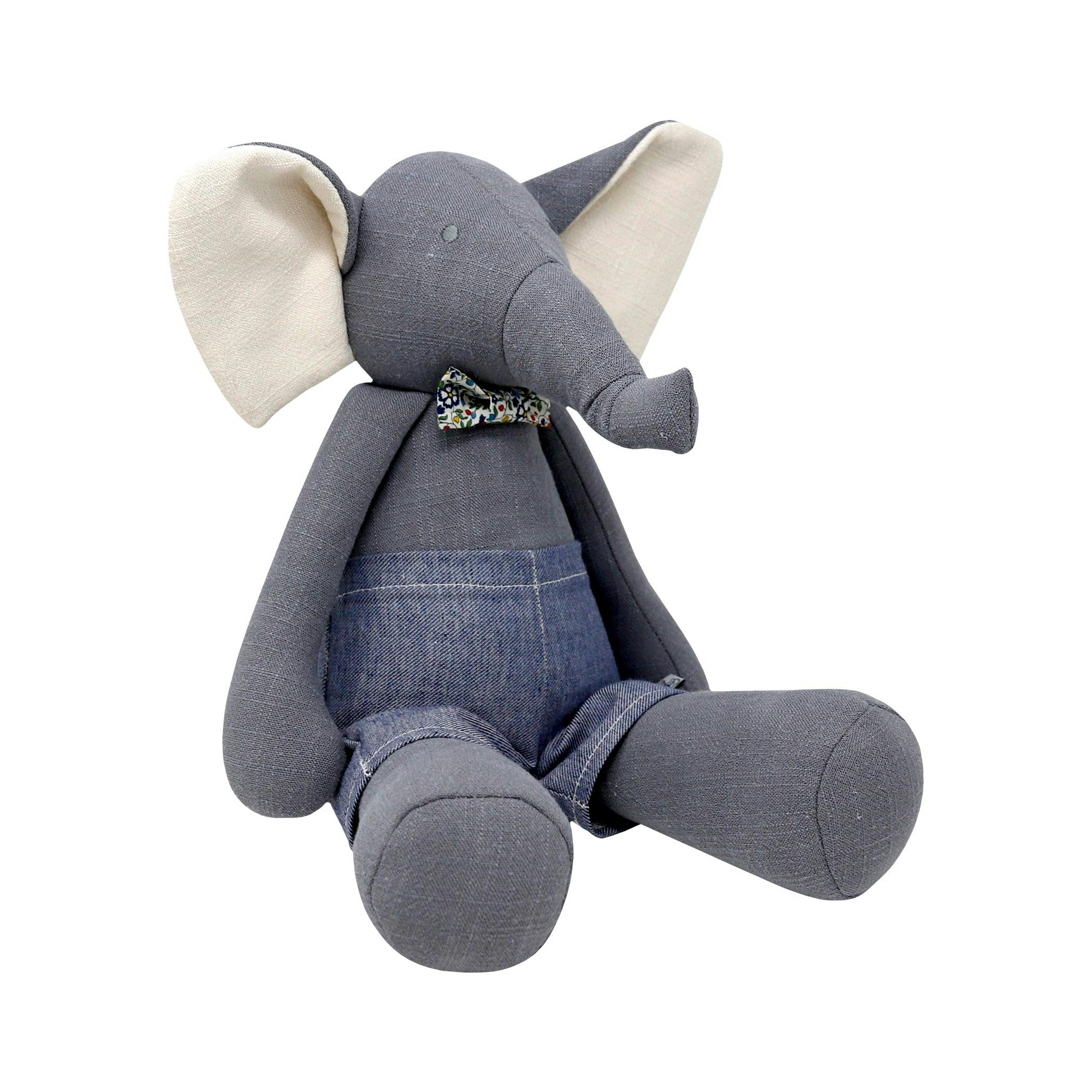 Pamplemousse Peluches Michel the Elephant-Small Grey