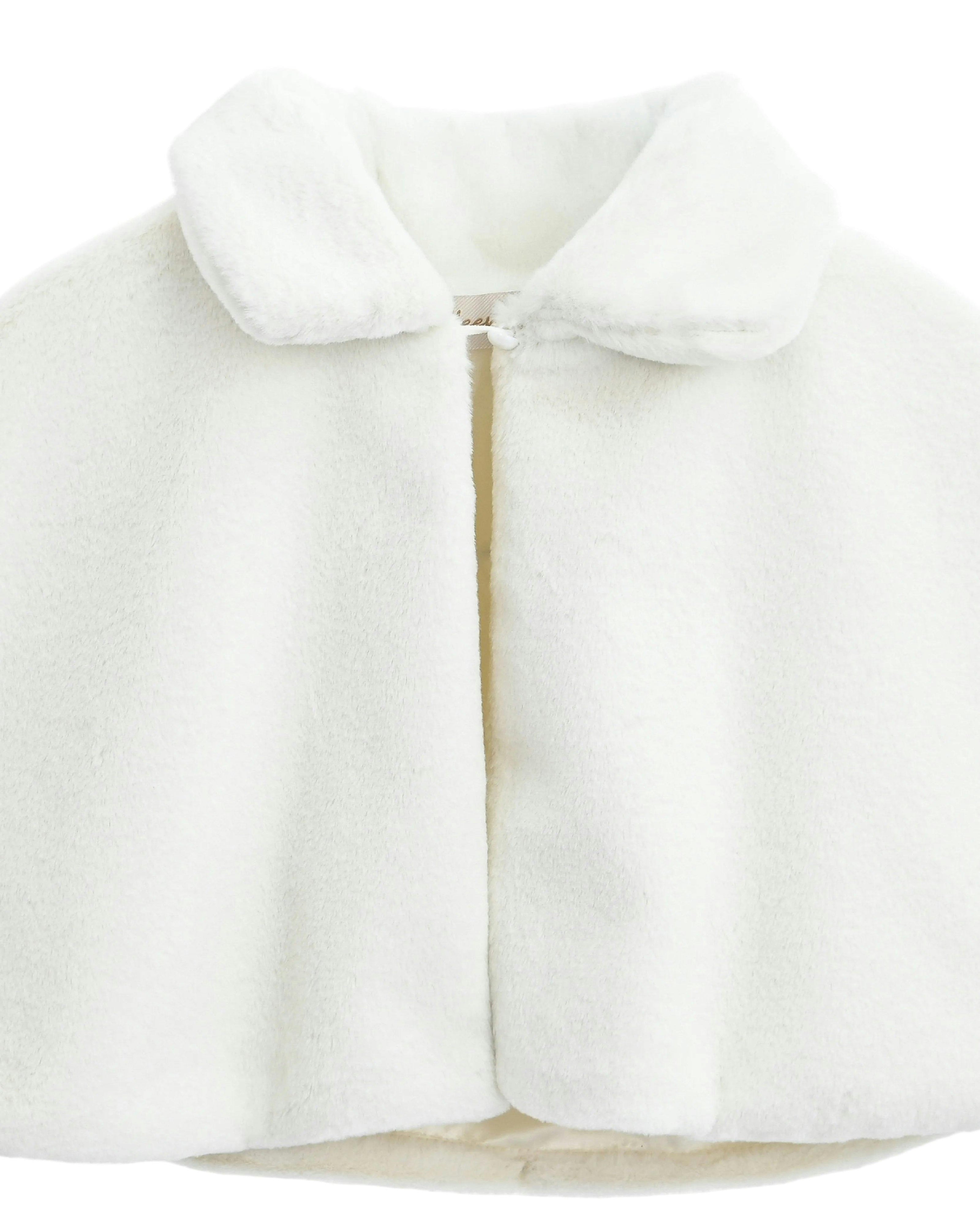 Ivory Faux Fur Cape