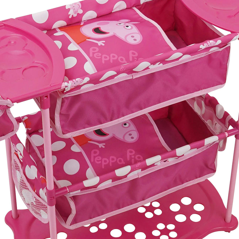 Peppa Doll Twin Care Station - Pink & White Dots