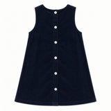 Robe fille Malice en velours avec noeud