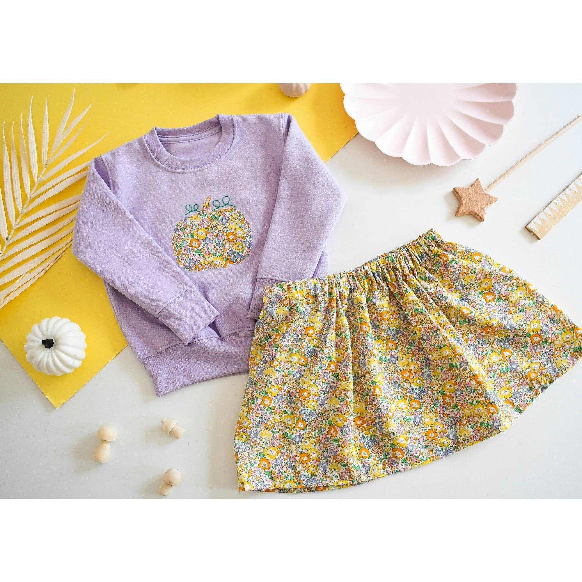 Liberty of London Childrens Elasticated Skirt - Michelle Yellow
