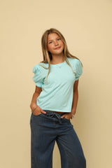 Vintage Drawstring Soft Denim Wide Leg Pant