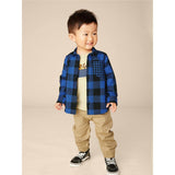 Babys Woven Elastic Waist Drawstring Pocket Joggers, Brown