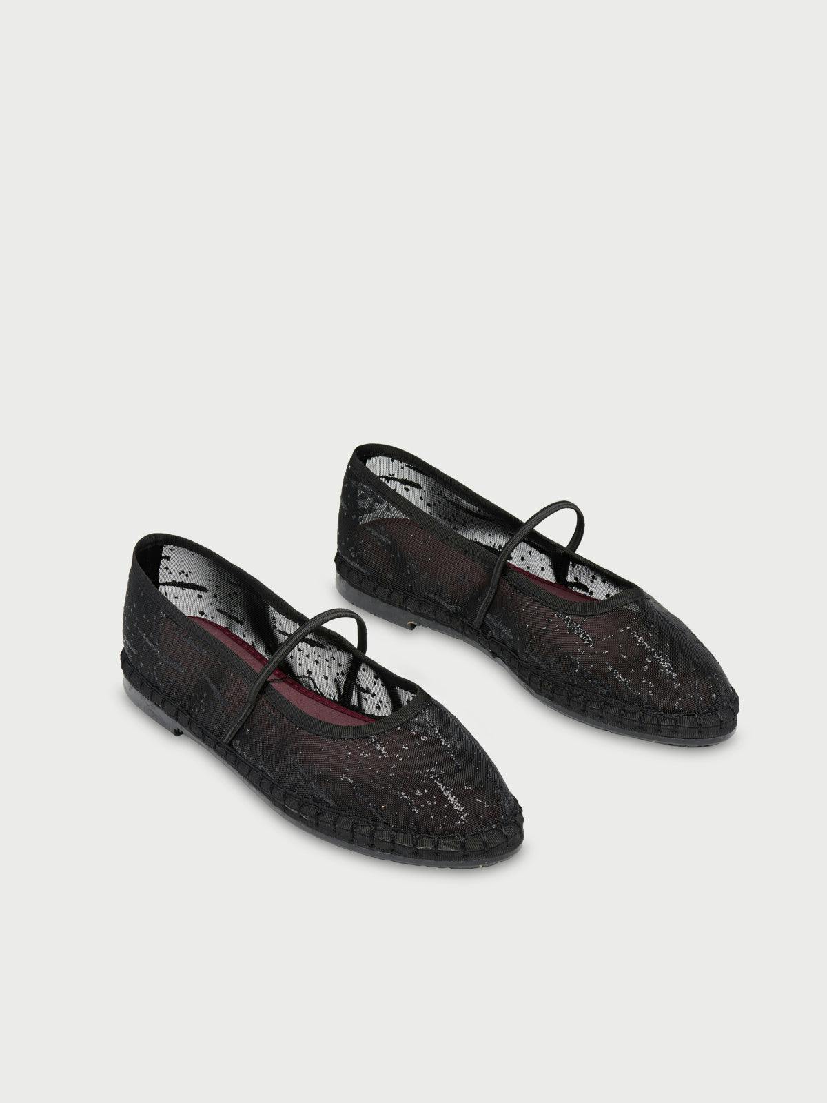 Celie Glitter Mesh Black