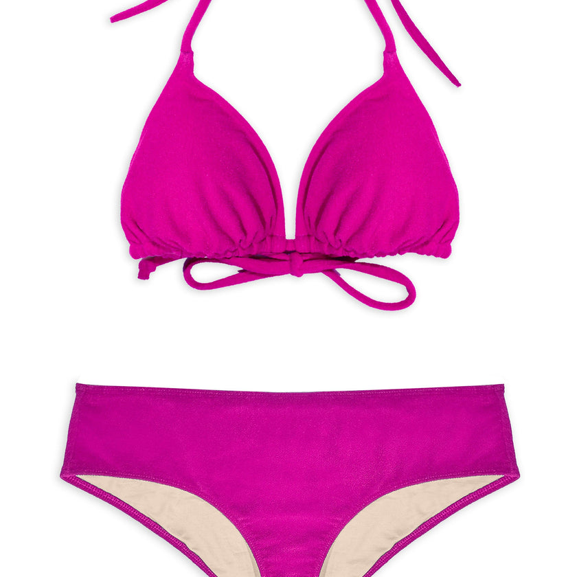 Maillot de bain deux pièces Ado, Mini Triangle & Shorty- Terry Berry Pink