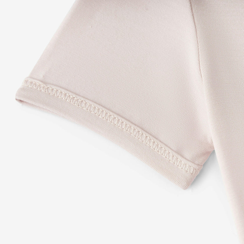 Sepia Rose Luxe Solid Short Sleeve One Piece