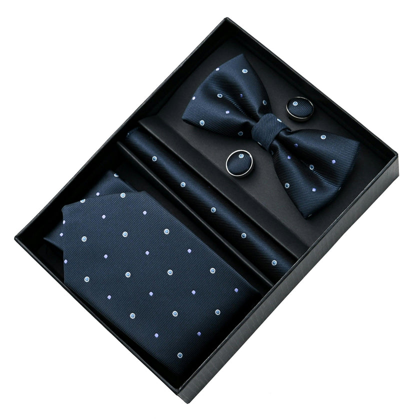 Dotted Blue Tie Set