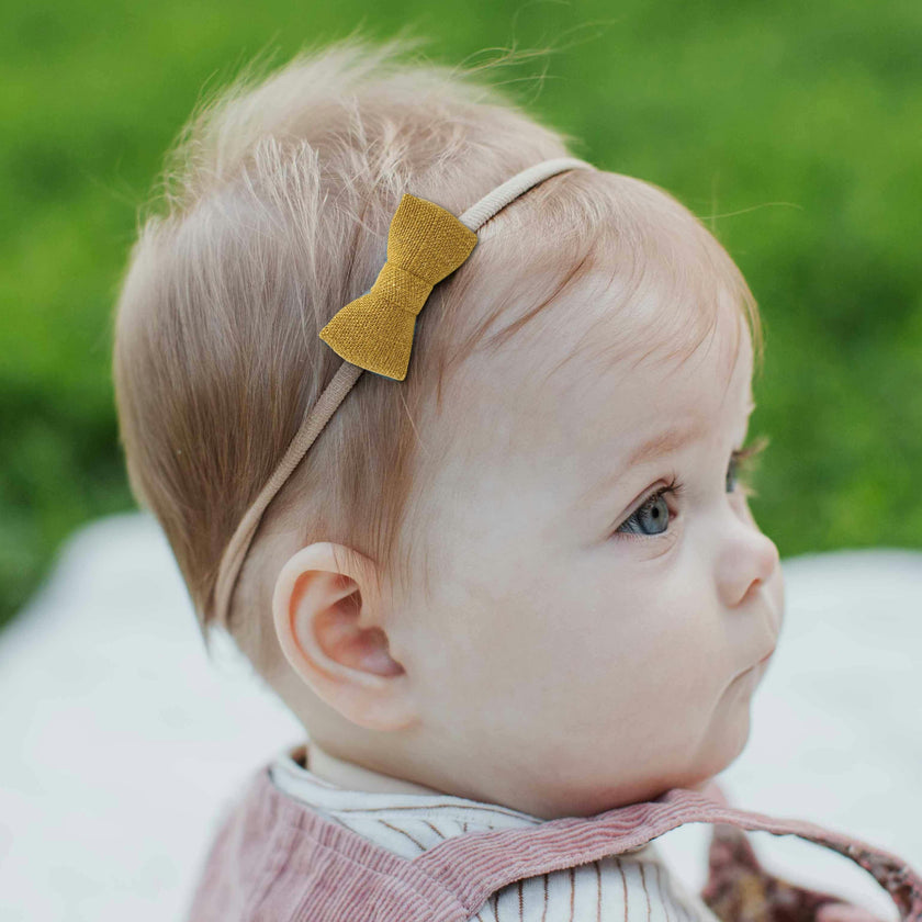 Itty Bitty Bow Baby Headbands, Liberty of London Blush/Olive/Burgundy Florals Bundle Set (Copy)