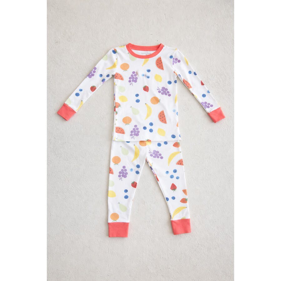 vitamin c coral long sleeve pajama set