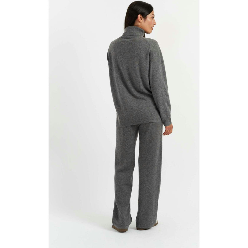 Relaxed Roll Neck Wool & Cashmere Sweater